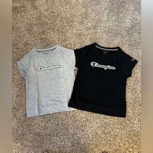 Champion - Gray and Black branded t-shirts